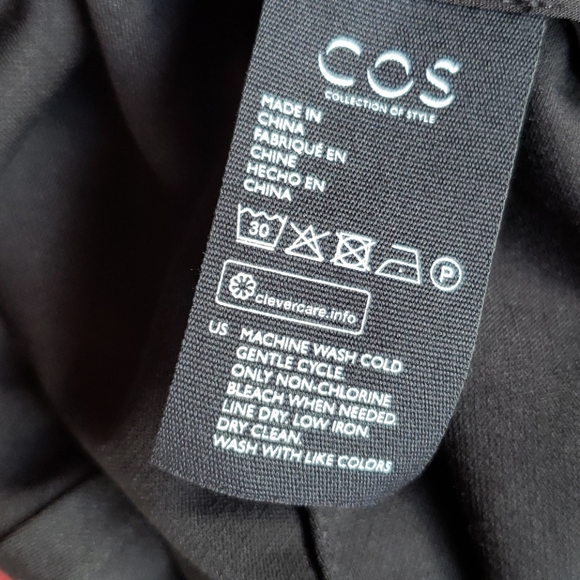 COS Black Loose Fit Wide-Leg Culottes Crop Pants M - Picture 5 of 6